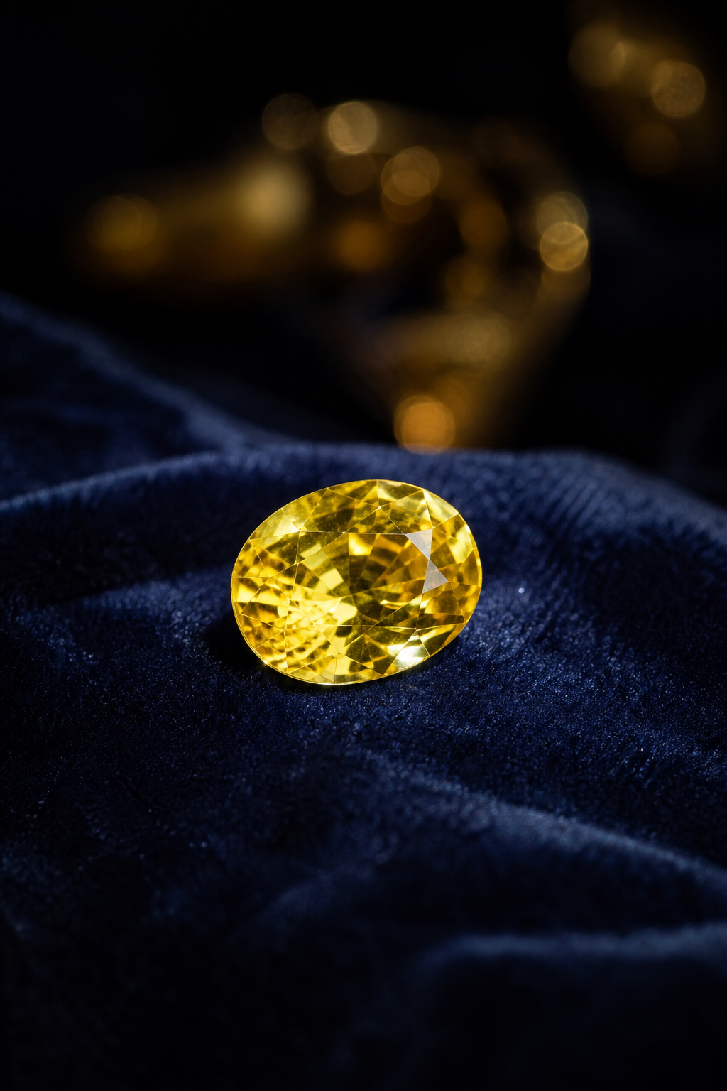 Golden yellow Ceylon sapphire